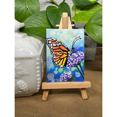 Milkweed Landing aceo art card thumbnail 1