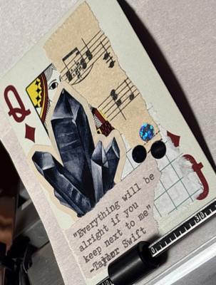 Quote Card #130 by Mazerzine Taylor Swift crystal aceo art card thumbnail 2