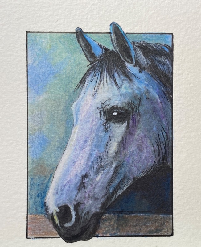 Azul Espera aceo art card