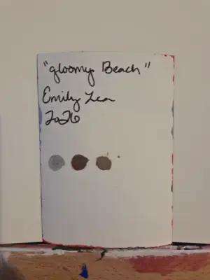 Gloomy Beach aceo art card thumbnail 2