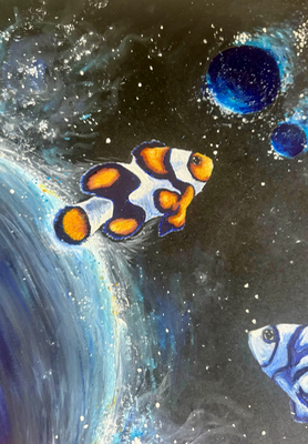 Lost in the fish bowl aceo art card thumbnail 2