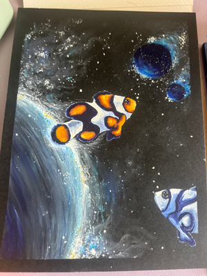 Lost in the fish bowl aceo art card thumbnail 1