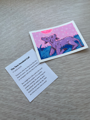 The Two-Headed Calf aceo art card thumbnail 2