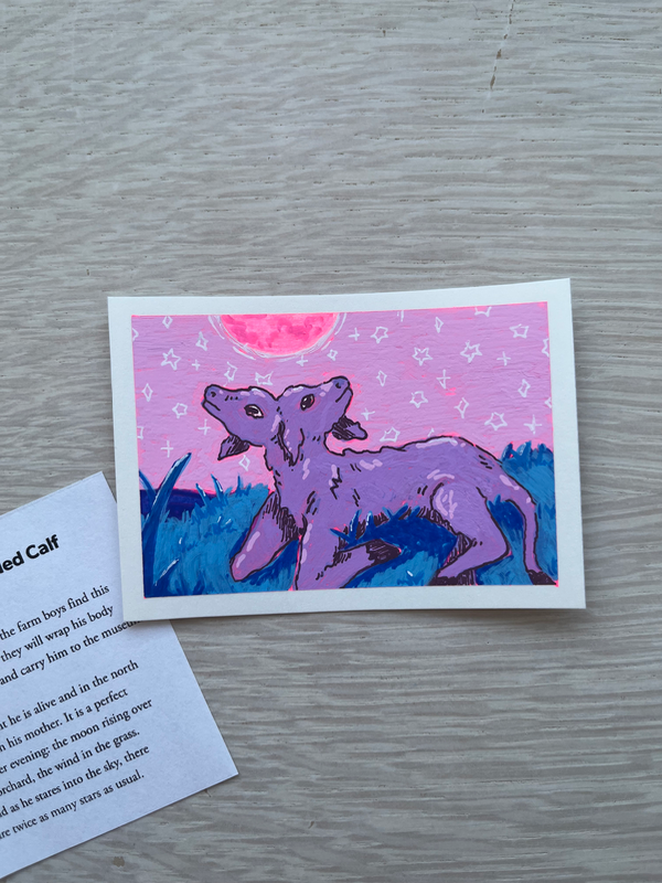 The Two-Headed Calf aceo art card