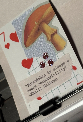 Quote Card #191 by Mazerzine mushroom Khalil Gilbran aceo art card thumbnail 2