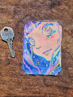 Starry Eyes aceo art card thumbnail 2