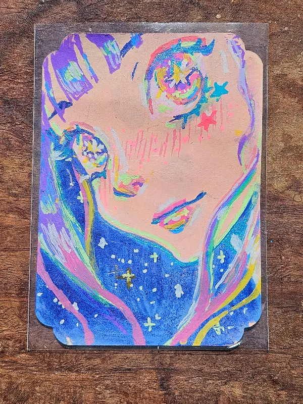 Starry Eyes aceo art card
