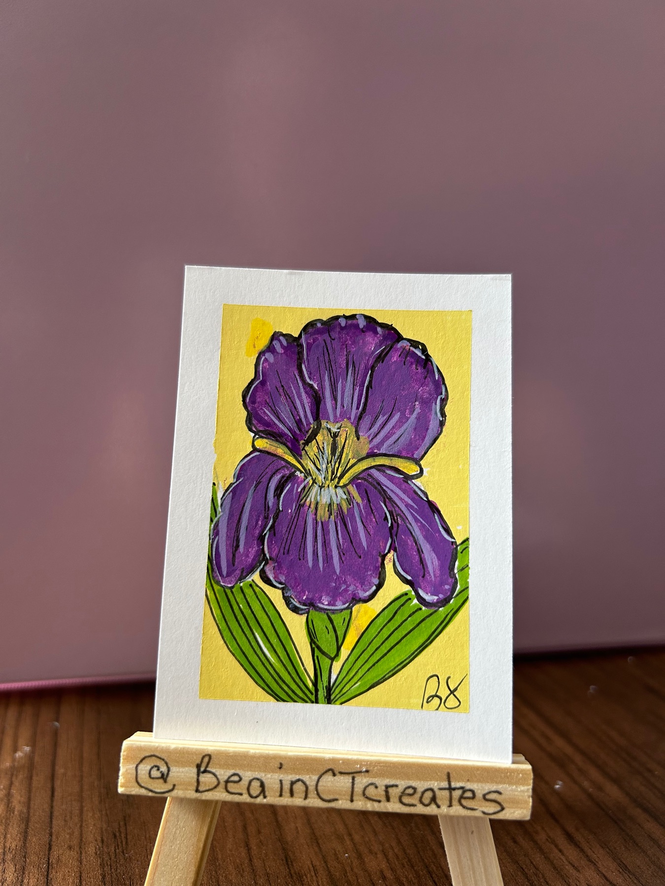 Iris-stable aceo art card