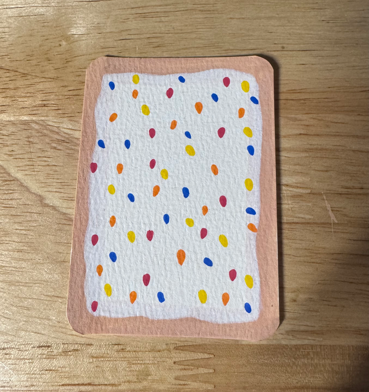 Confetti Cupcake Poptart aceo art card