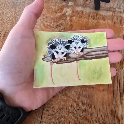 Can I Help You? aceo art card thumbnail 3