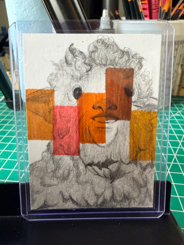 Fragments of Identity- Original Hand-Drawn ACEO aceo art card