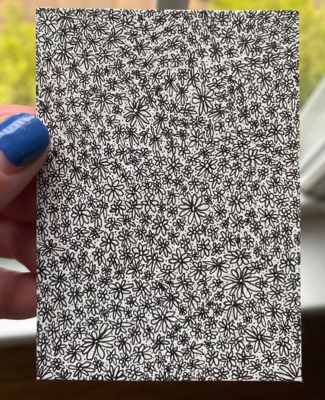 Crazy Daisy aceo art card