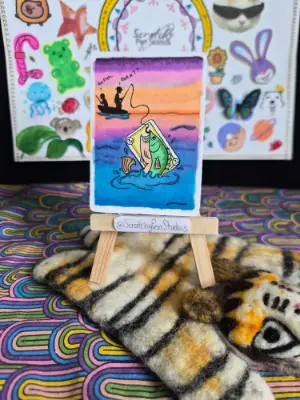 Fish Set Bundle! Fish, Sea Life aceo art card thumbnail 3