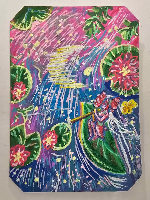 Moonlight River aceo art card
