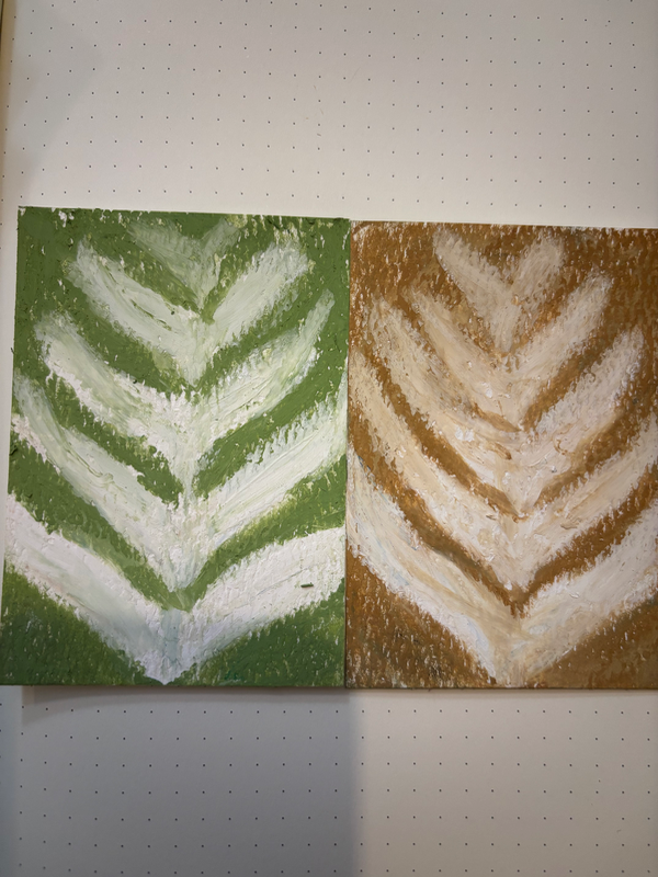 Matcha and Coffee Latte aceo art card