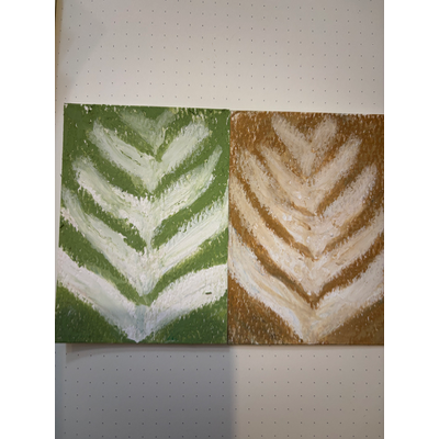 Matcha and Coffee Latte aceo art card thumbnail 1