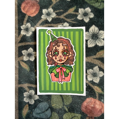 Jester Girl #2 aceo art card thumbnail 1