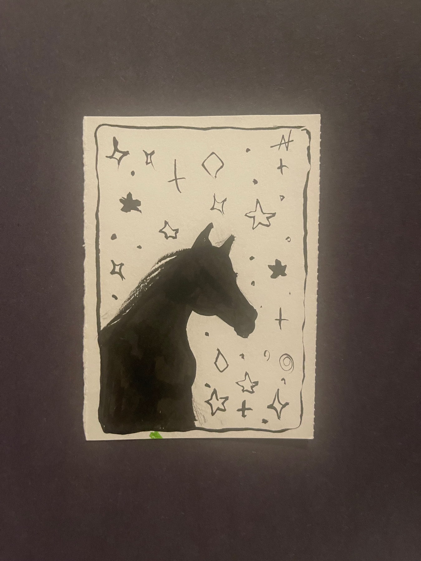 Without a rider aceo art card