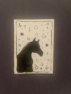 Without a rider aceo art card thumbnail 1