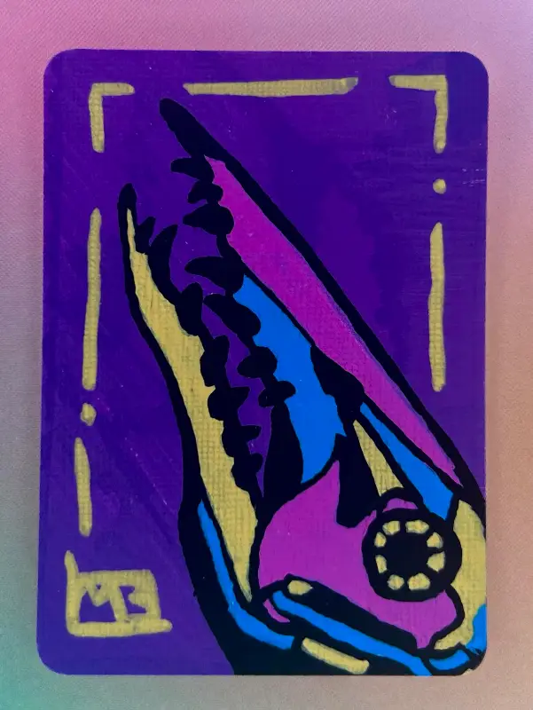 Candy Teeth aceo art card