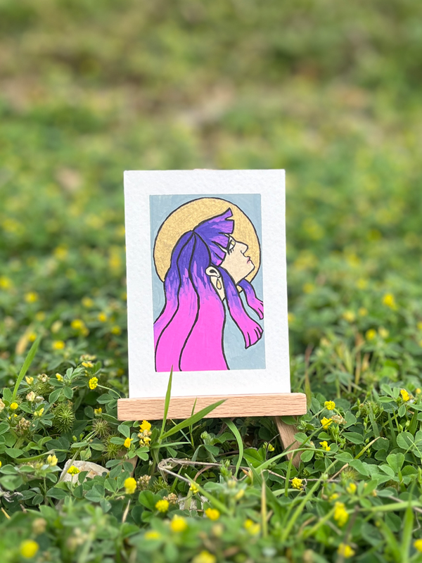 The Sun in Her Mind aceo art card