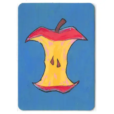 Apple Core No. 2 aceo art card thumbnail 1