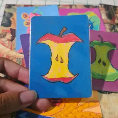 Apple Core No. 2 aceo art card thumbnail 2