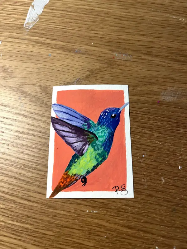 Little Hummingbird aceo art card