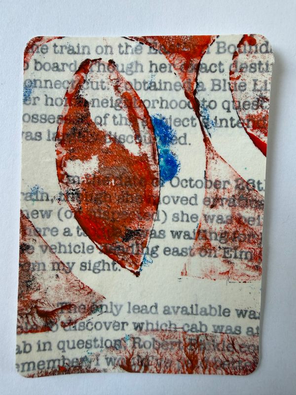 Abstract collage aceo art card
