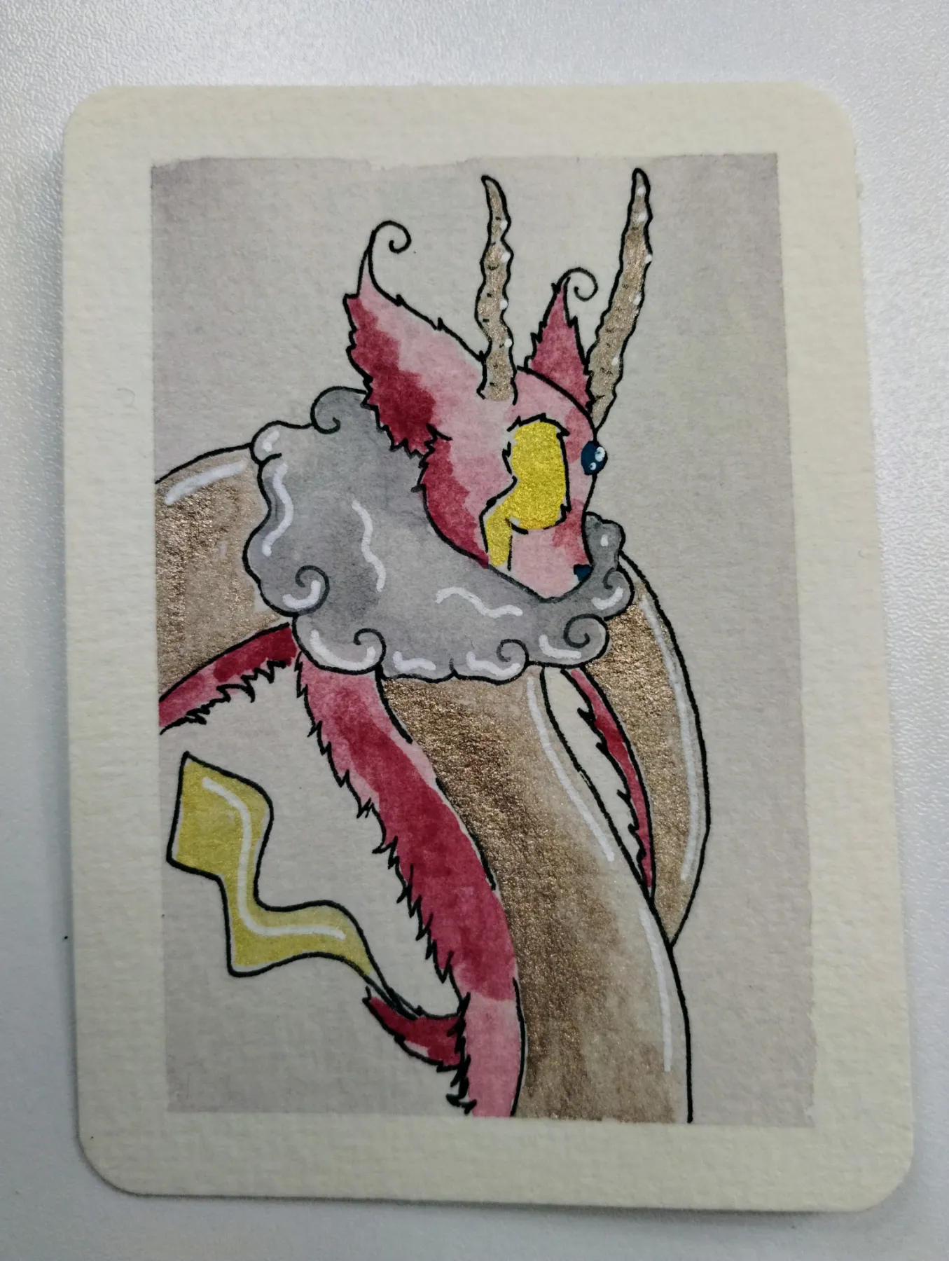 Thunder Dragon aceo art card