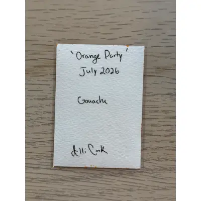 Orange Party aceo art card thumbnail 2