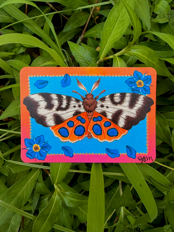 “Garden Tiger Moth” 1/4 aceo art card
