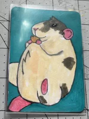 Cheese Snack aceo art card thumbnail 1