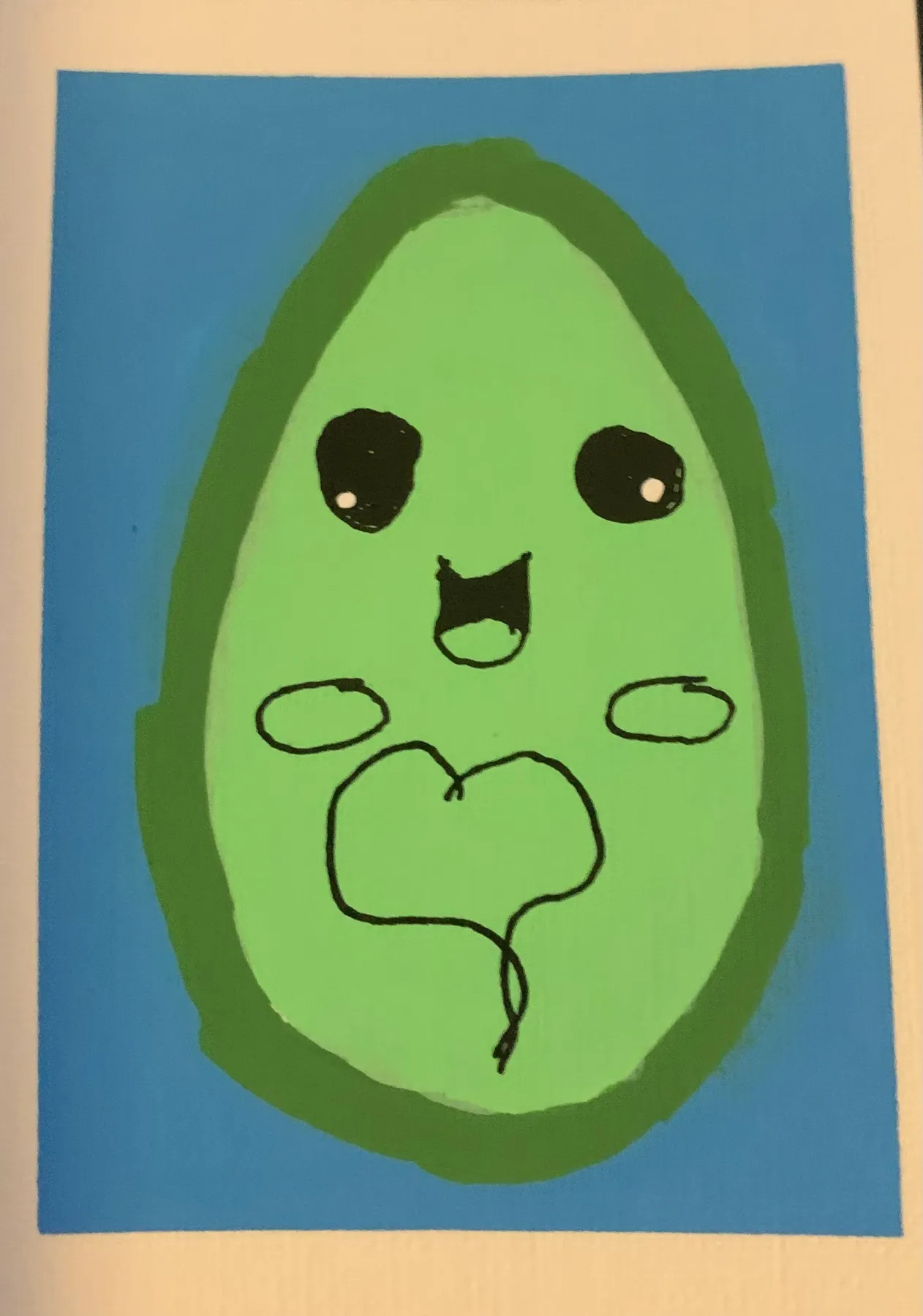 Avocado aceo art card