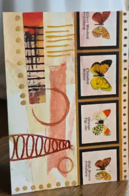 Butterfly Specimen Collage aceo art card thumbnail 2