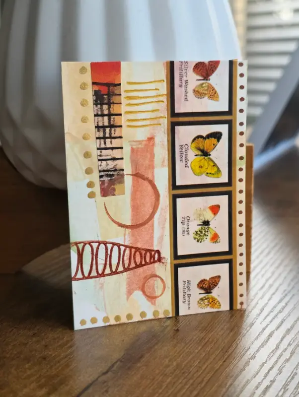 Butterfly Specimen Collage aceo art card