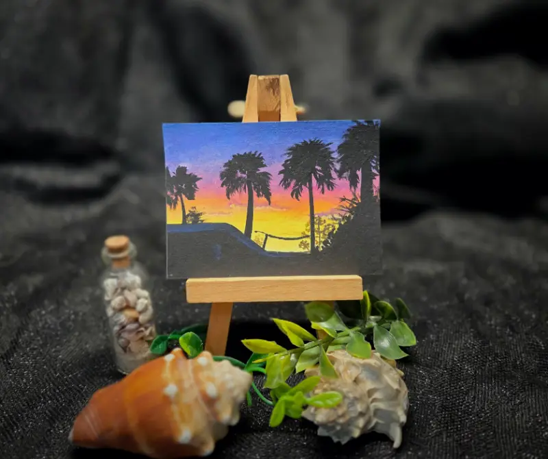 Daytona Sunset aceo art card