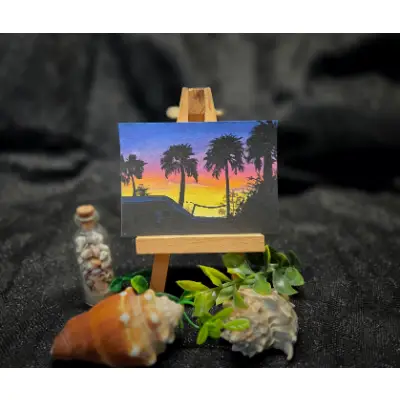 Daytona Sunset aceo art card thumbnail 1