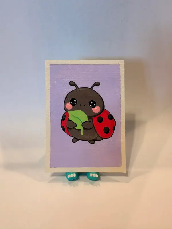 Ladybug aceo art card