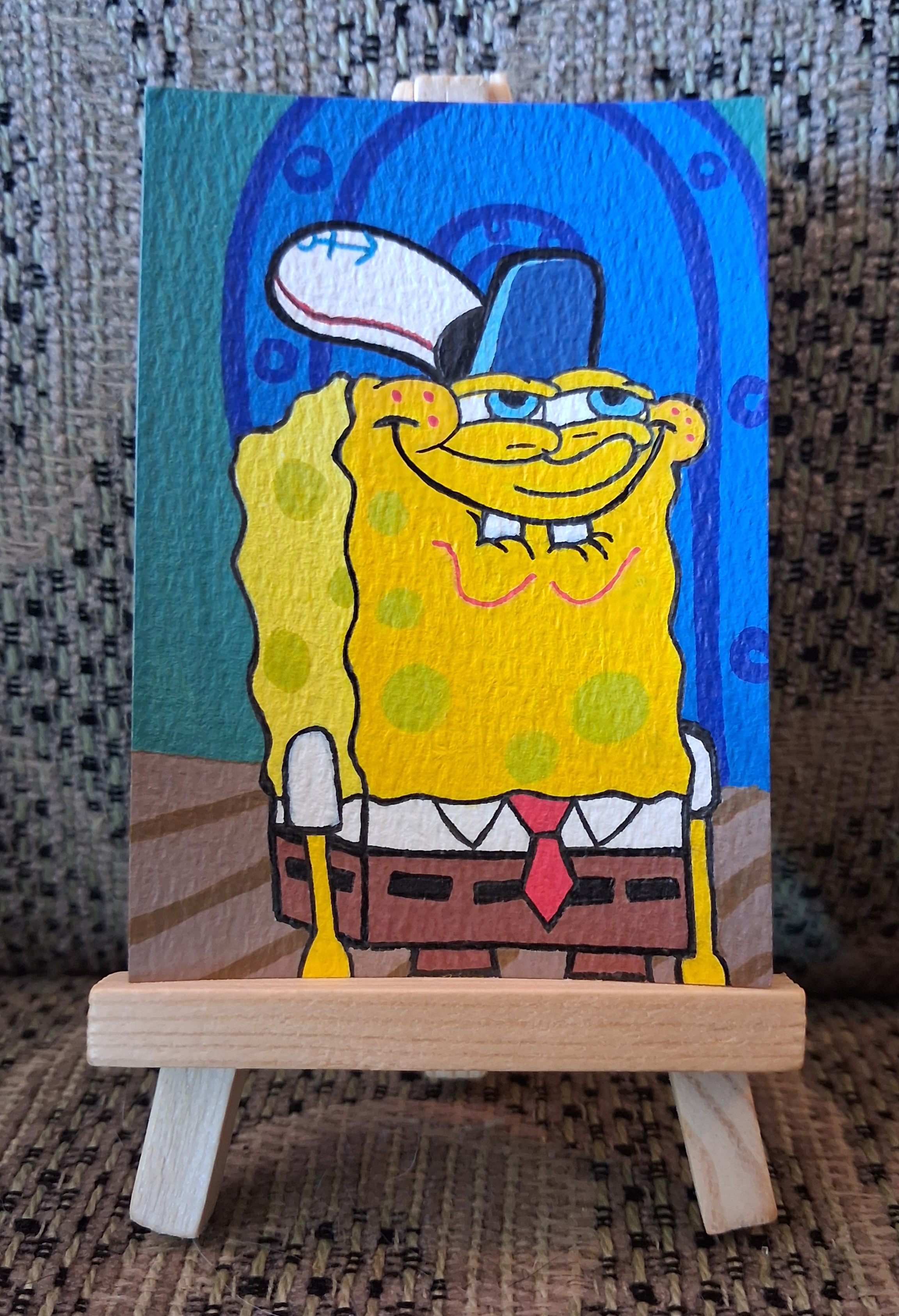 Try Not to Laugh aceo art card