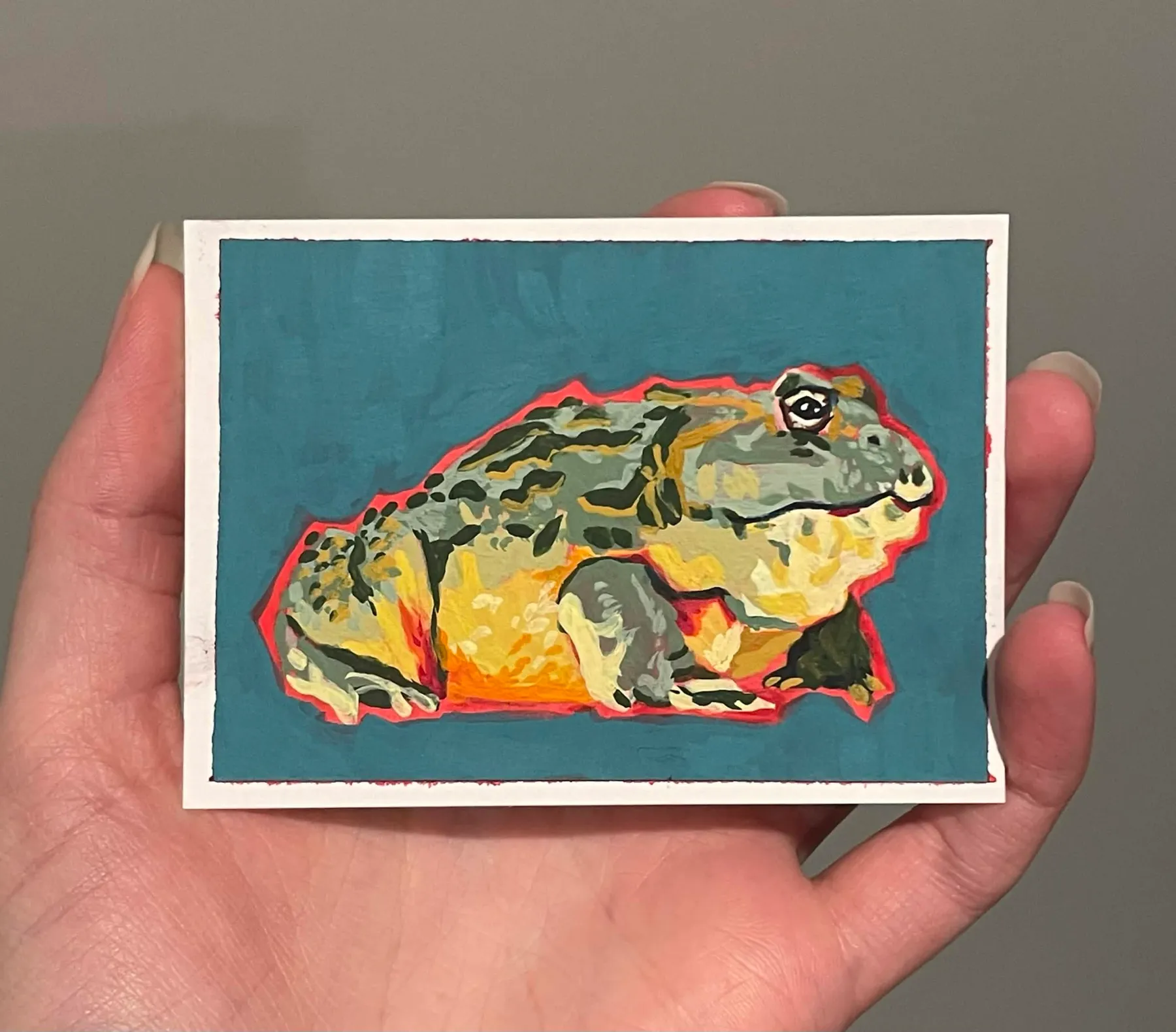 African Bullfrog aceo art card