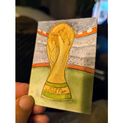 World Cup Trophy aceo art card thumbnail 3