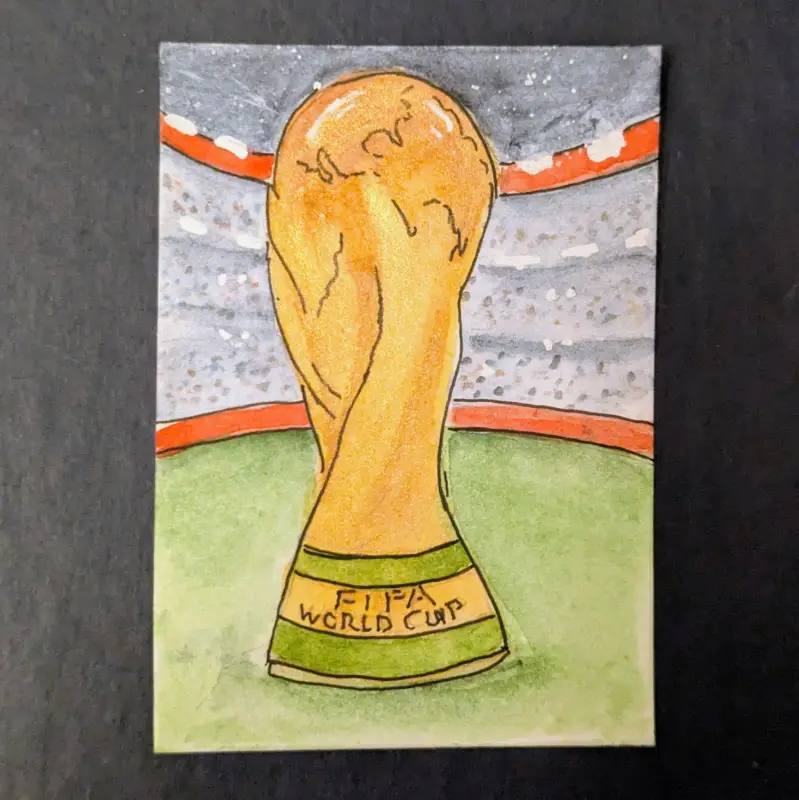 World Cup Trophy aceo art card