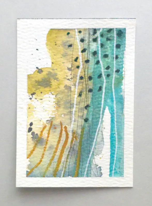 Golden Earth 2 aceo art card