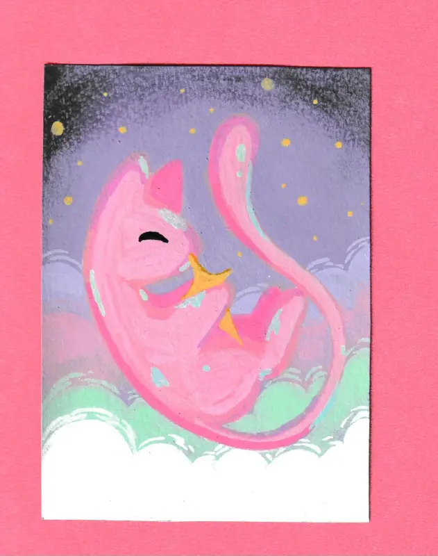 ACEO Original Art | "Starry Sky mew" aceo art card