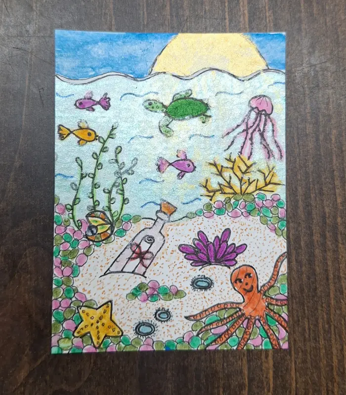"Tide Pool" aceo art card
