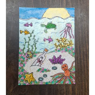 "Tide Pool" aceo art card thumbnail 1