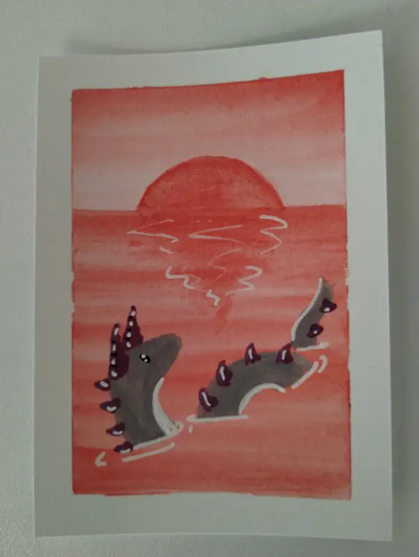 Red Sea aceo art card