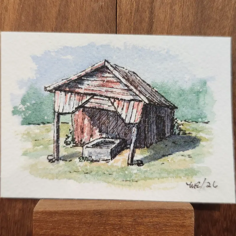 The Pump Shed aceo art card