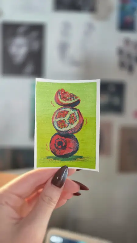 Pomegranate Series - Piece 3 aceo art card